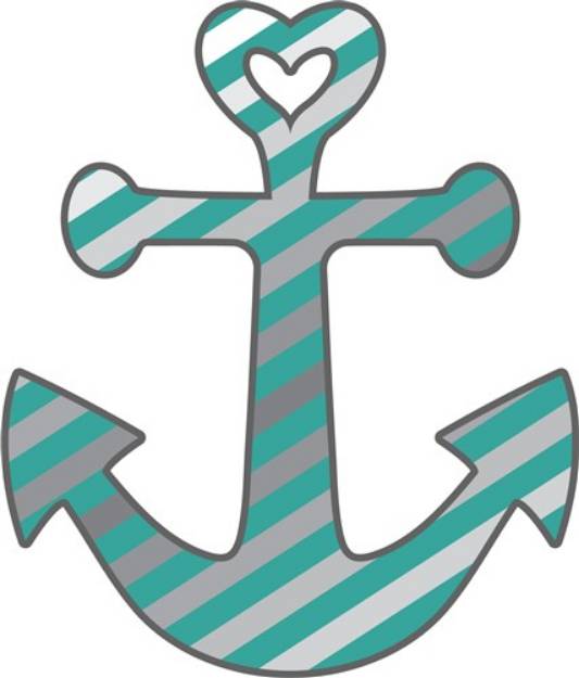 Picture of Heart Anchor SVG File