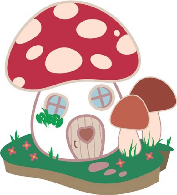 Picture of Mushroom House SVG File