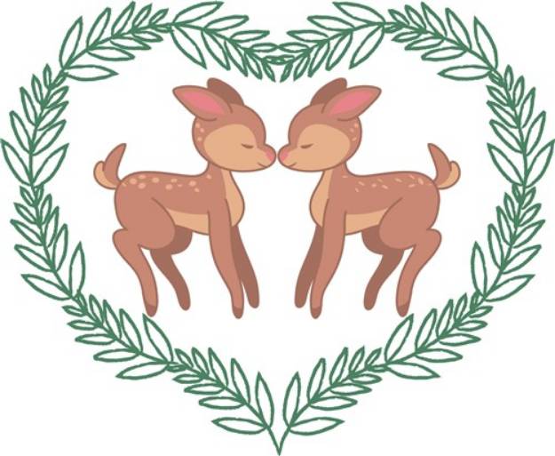 Picture of Two Fawns SVG File