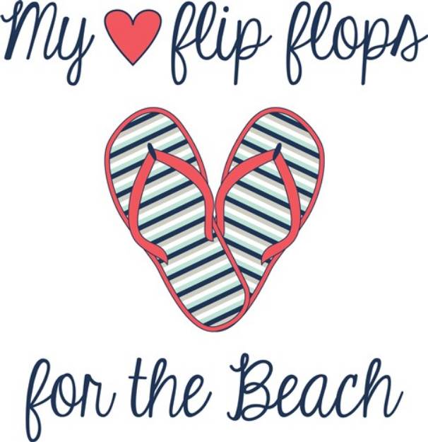 Picture of Love Flip Flops SVG File