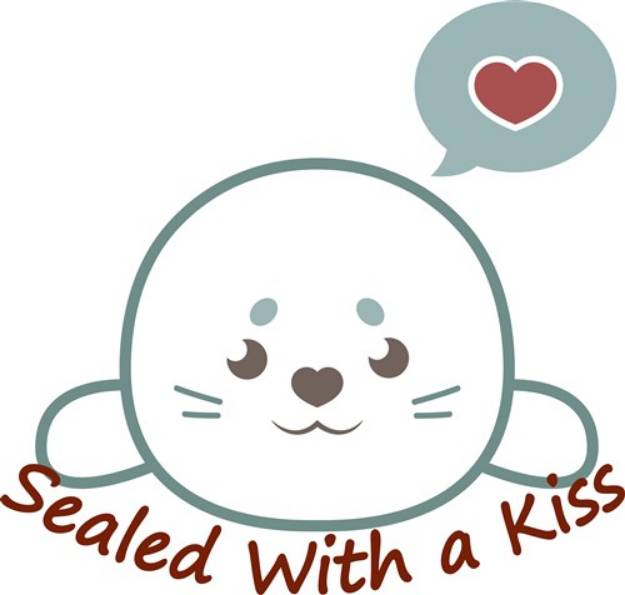 Picture of Sealed With A Kiss SVG File