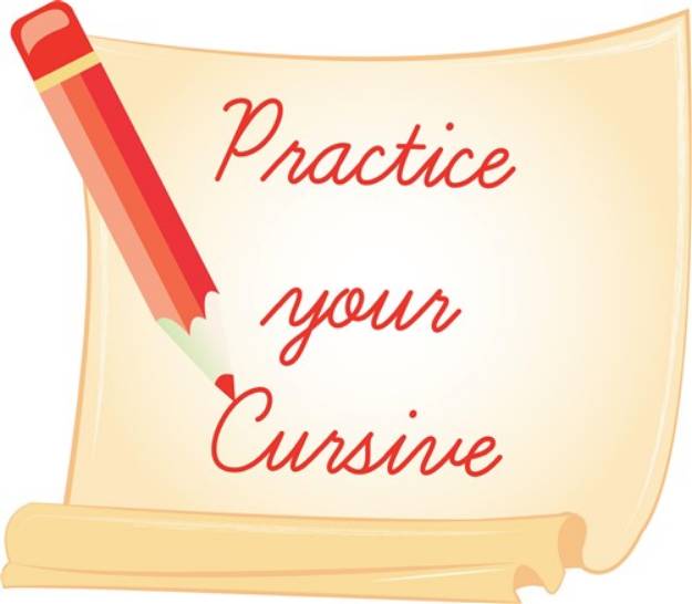 Picture of Practice Your Cursive SVG File