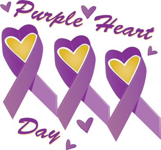 Picture of Purple Heart Day SVG File
