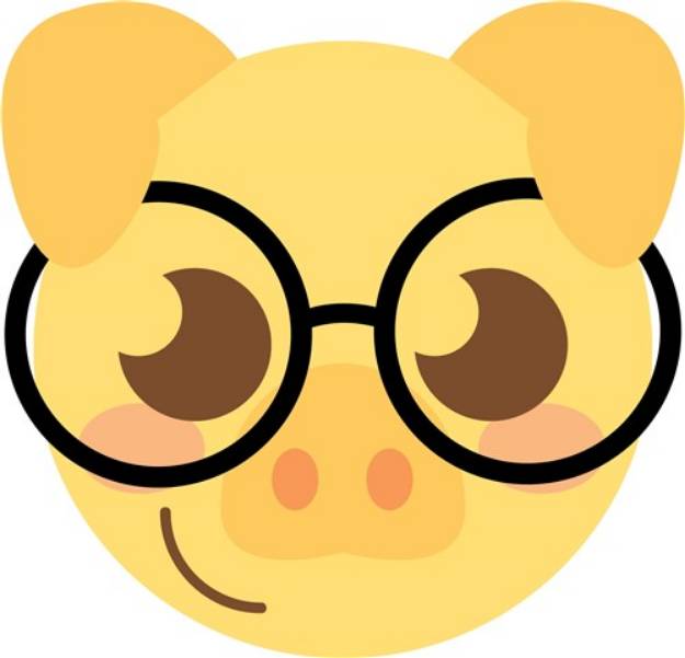 Picture of Pig In Glasses SVG File
