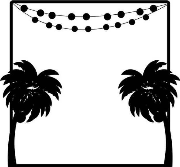 Picture of Palm Tree Frame SVG File