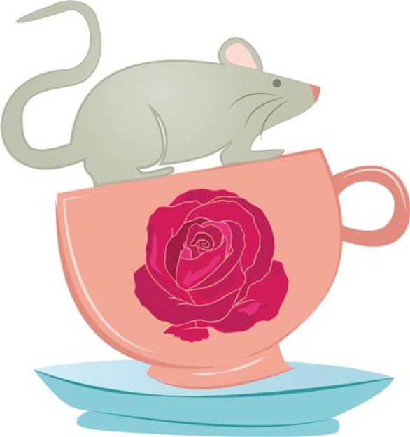 Picture of Tea Cup Mouse SVG File