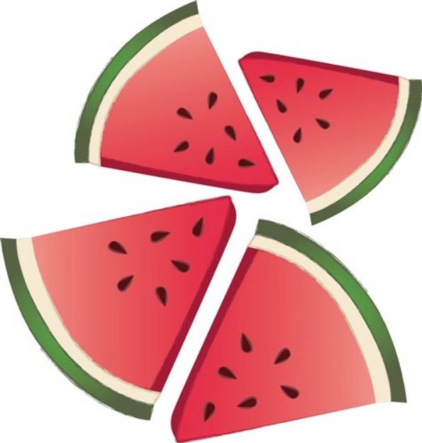 Picture of Watermelon Slices SVG File