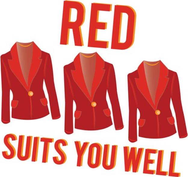 Picture of Red Suits You Well SVG File