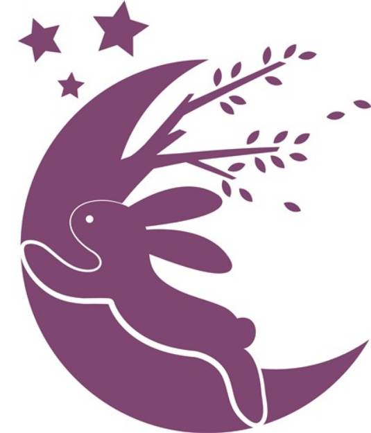 Picture of Bunny & Moon SVG File