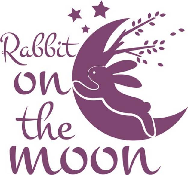 Picture of Rabbit On The Moon SVG File