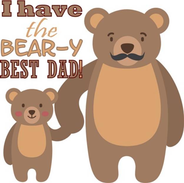 Picture of Bear-y Best Dad SVG File