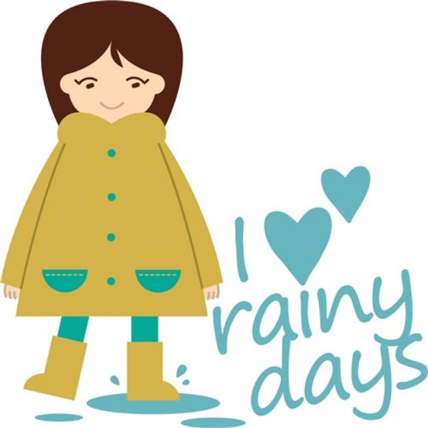 Picture of I Love Rainy Days SVG File