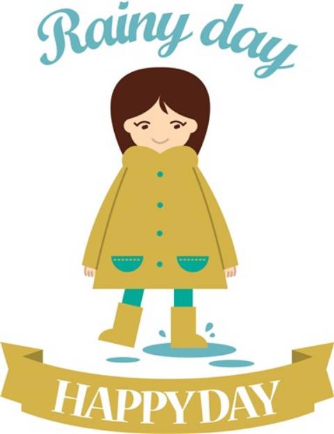 Picture of Rainy Day, Happy Day SVG File