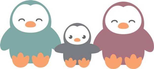 Picture of Penguin Family SVG File