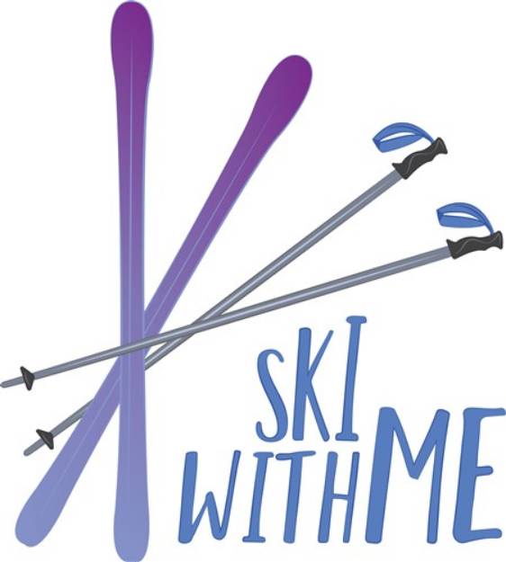 Picture of Ski With Me SVG File