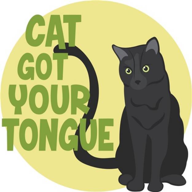 Picture of Cat Got Your Tongue SVG File