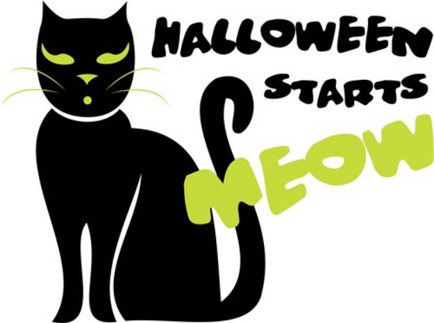 Picture of Halloween Starts Meow SVG File