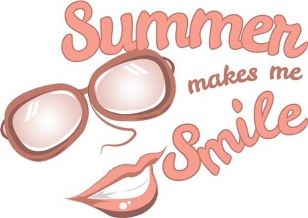 Picture of Summer Makes Me Smile SVG File
