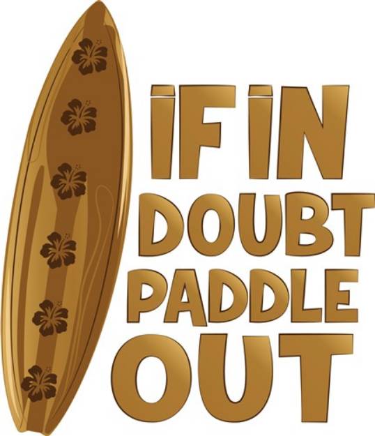 Picture of Paddle Out SVG File