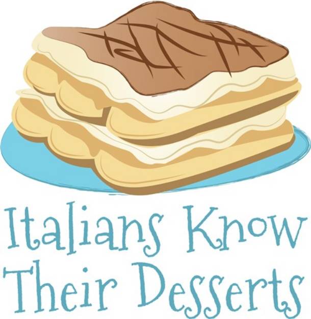 Picture of Italians Know Their Desserts SVG File