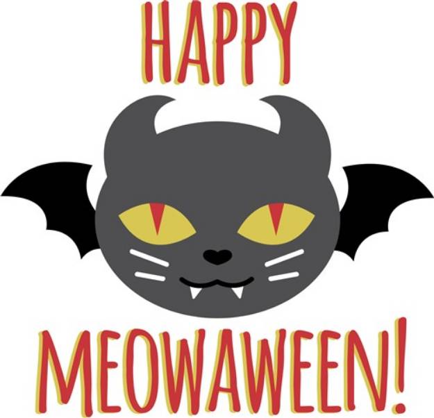 Picture of Happy Meowaween SVG File