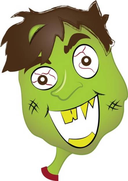 Picture of Zombie Face SVG File