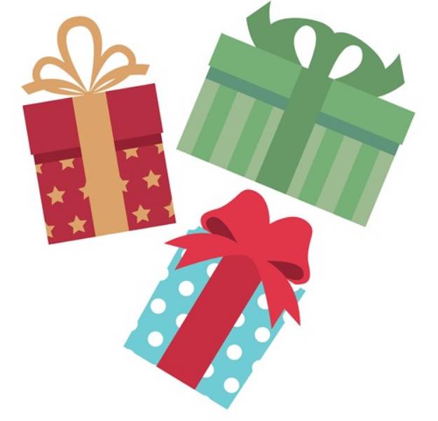 Picture of Christmas Gifts SVG File