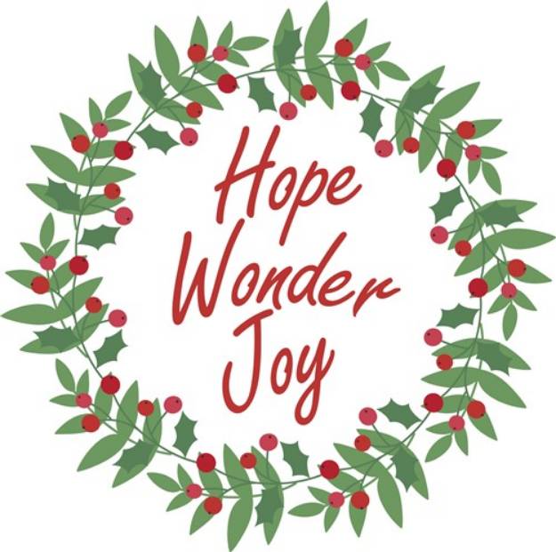 Picture of Hope Wonder Joy SVG File