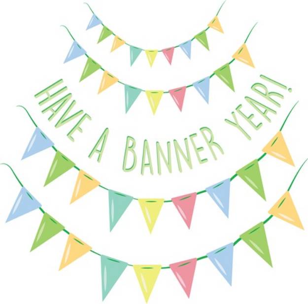 Picture of Banner Year SVG File