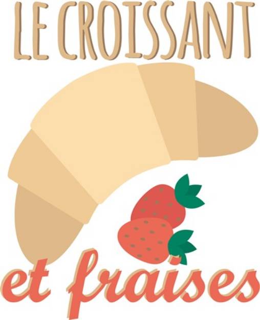Picture of Le Croissant et Fraises SVG File