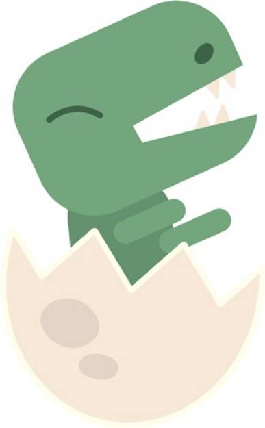 Picture of Hatching Dinosaur SVG File