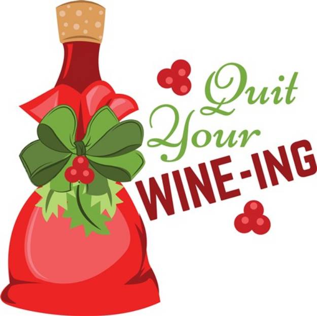 Picture of Quit Wine-ing SVG File