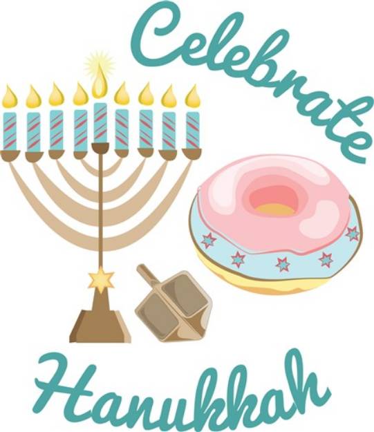 Picture of Celebrate Hanukkah SVG File