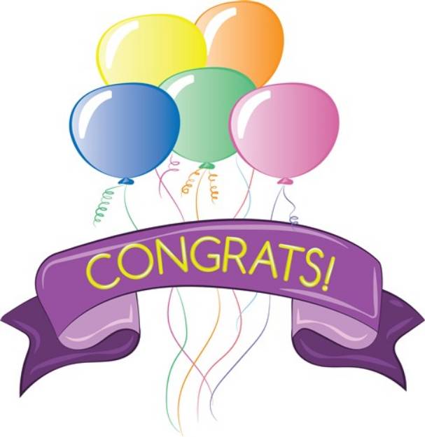 Picture of Congrats Balloons SVG File