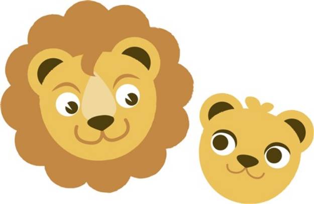 Picture of Lion Heads SVG File