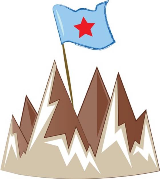 Picture of Flag In Mountain SVG File