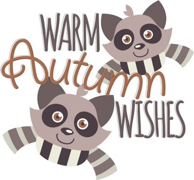 Picture of Warm Autumn Wishes SVG File
