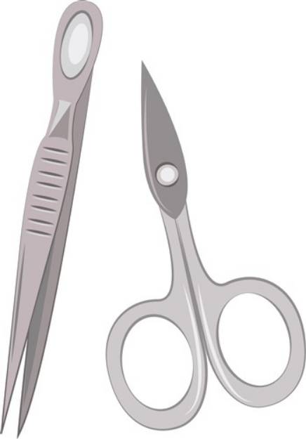Picture of Scissors & Tweezers SVG File