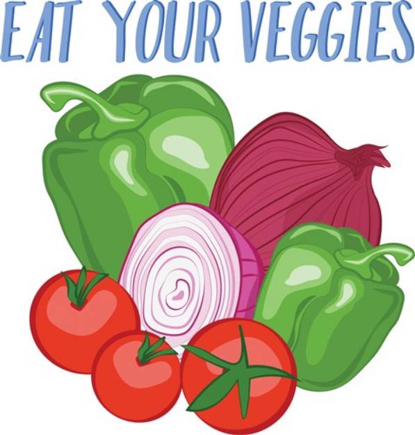 Picture of Eat Veggies SVG File