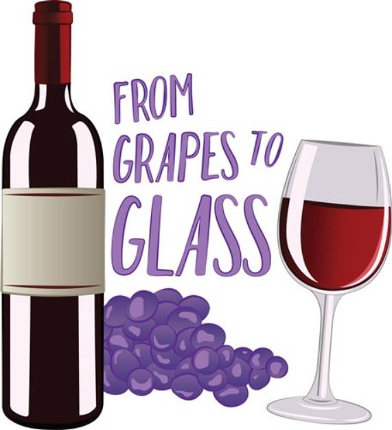 Picture of Grapes To Glass SVG File