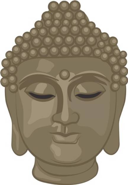 Picture of Buddha Head SVG File