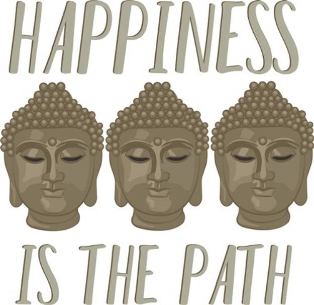 Picture of Happiness Is The Path SVG File