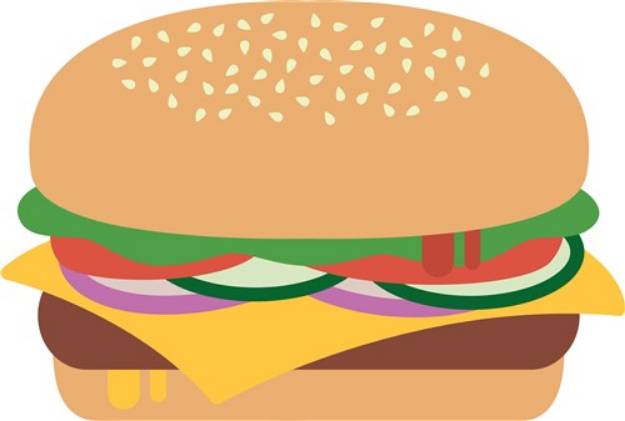 Picture of Cheeseburger SVG File