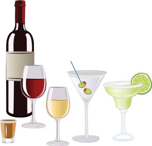 Picture of Alcohol Drinks SVG File