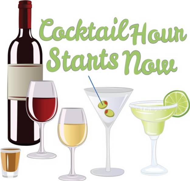 Picture of Cocktail Hour Starts Now SVG File