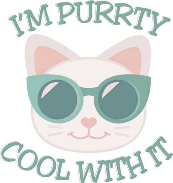 Picture of Im Purrty Cool SVG File