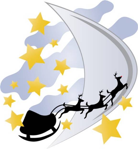 Picture of Santas Sleigh SVG File