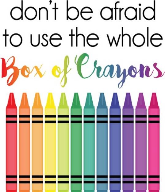 Picture of Box Of Crayons SVG File