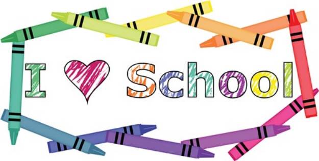 Picture of I Love School SVG File