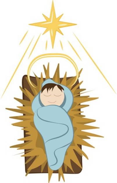 Picture of Baby Jesus SVG File